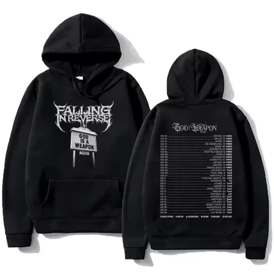 Discover God Is A Weapon Tour 2025 Band Falling in Reverse Hoodie