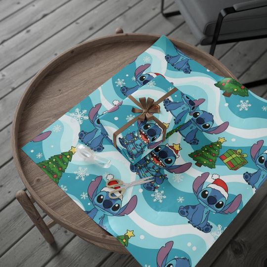 Discover Blue Cartoon Alien Holiday Gift Wrap | Cute Christmas Wrapping Paper for Kids & Fans | Fun Festive Xmas Paper