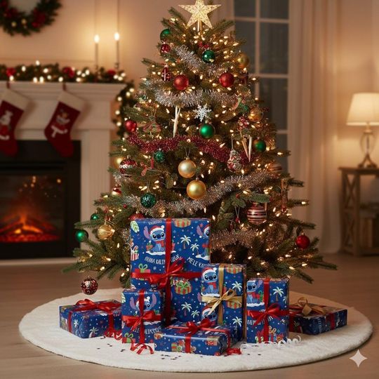 Discover Stitch Christmas Wrapping Paper Digital Print