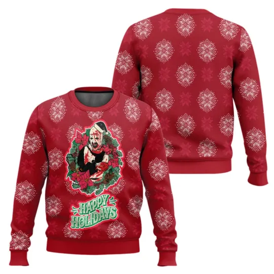 Terrifier Happy Holidays Ugly Christmas Sweater
