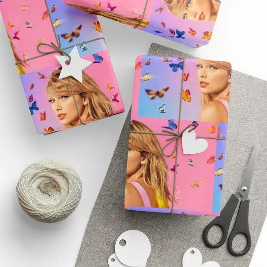 Discover T. Swift singer era butterfly holiday present Birthday Gift Wrapping Papers