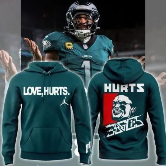 3D Eagles Jordan Love Hurts Limited Hoodie