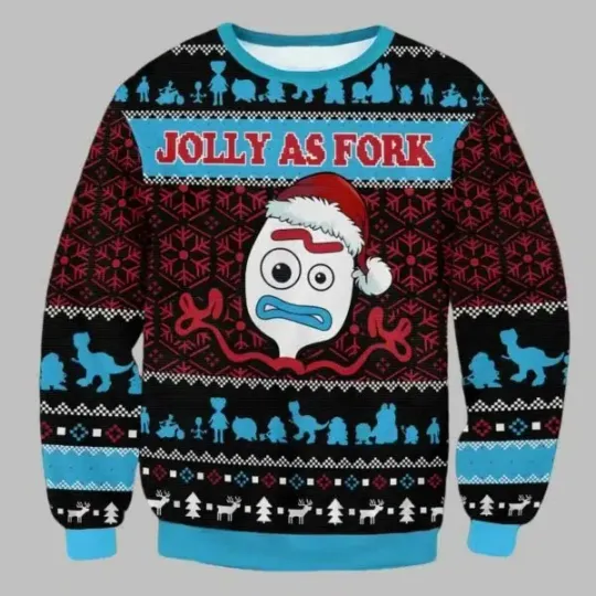 Discover Toy Story Jolly As Fork Ugly Christmas Sweater Unisex S-5XL