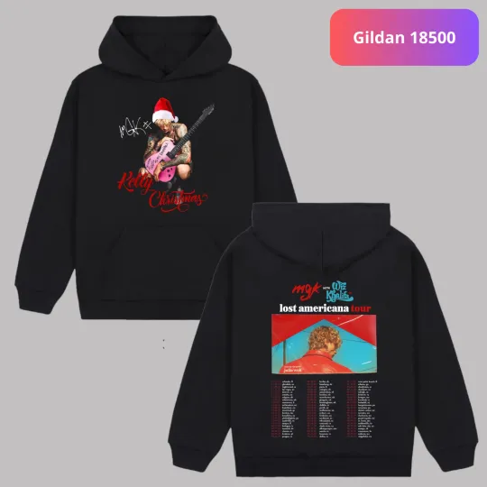 Machine Gun Kelly Lost American Tour 2025 MGK Concert Two Sided Hoodie