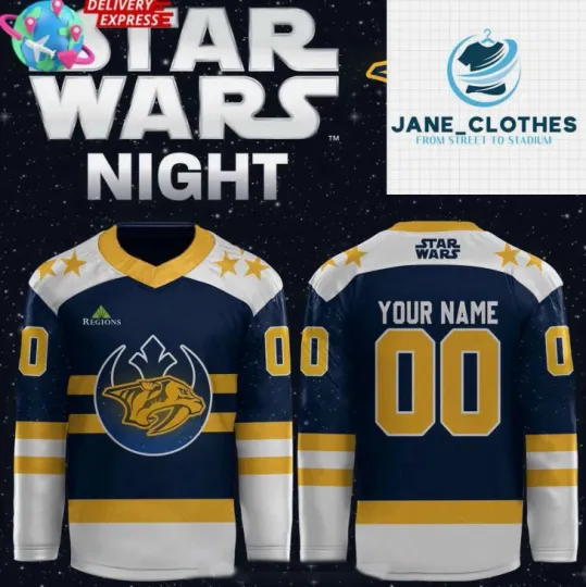 Discover Personalize Predators x Night 2025 Hockey Jersey Gift For Christmas