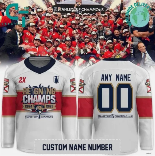 Discover Personalized Panthers 2025 Stanley Cup Champion Hockey Jersey Gift For Christmas