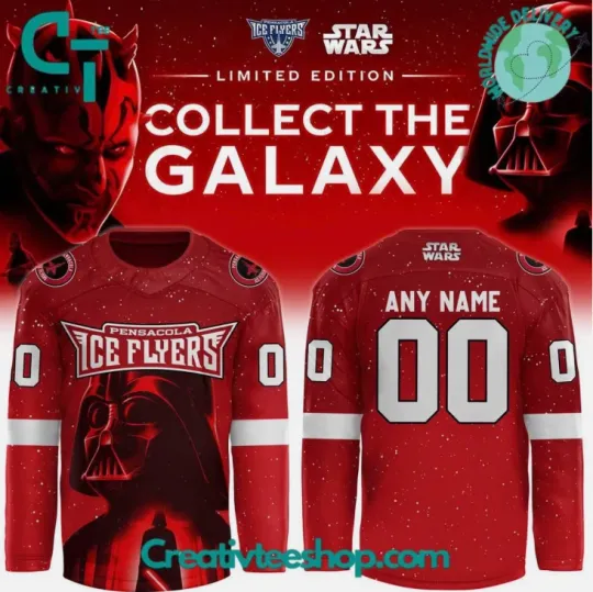 Discover Personalized Pensacola Ice x Star Wars Hockey Jersey Gift For Christmas