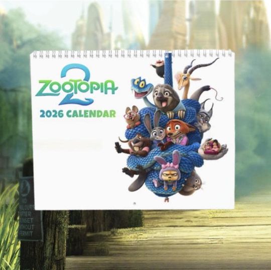 Discover Zootopia Characters Calendar 2026 | Wall Calendar Judy Hopps and Nick Wilde Movie Calendar Gift