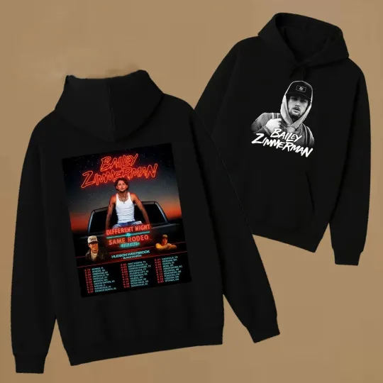 Discover Bailey Zimmerman Tour 2026 Bailey Zimmerman Different Night Same Hoodie