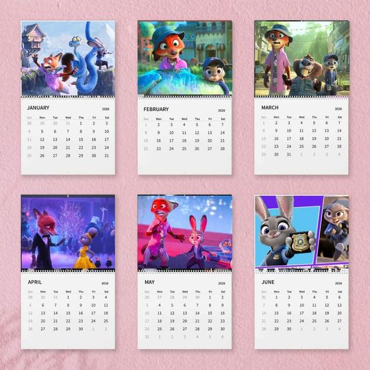 Discover Zootopia 2026 Calendar, Zootopia Monthly Wall Calendar, 2026 Zootopia Calendar, Disney Calender
