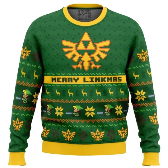 Zelda Merry Linkmas Ugly Christmas Sweater for Nintendo Fans
