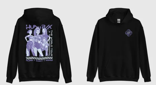 Discover KPop Demon Hunters Hoodie HUNTR X The World Tour