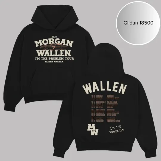 Discover Wallen Western Merch I’m The Problem Tour North America 2025 Hoodie
