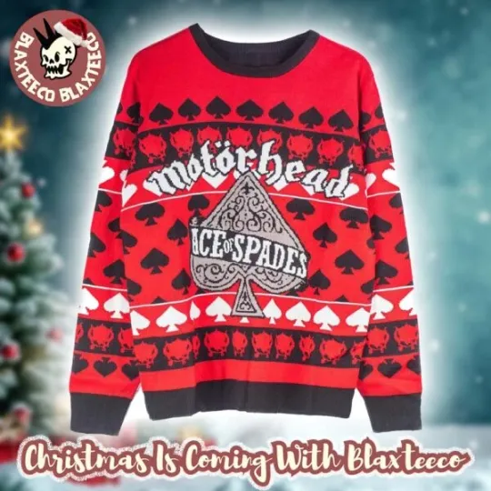 Discover Motor1head Ace Of Spaces Ugly Christmas Sweater Holiday Gift S-5XL