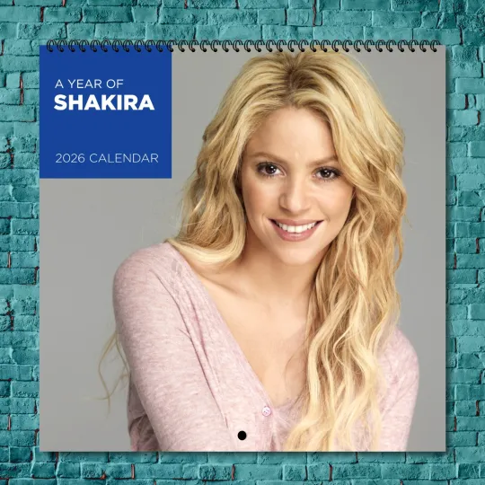 Discover Shakira 2026 Wall Calendar, 12-Month Celebrity Photo Calendar