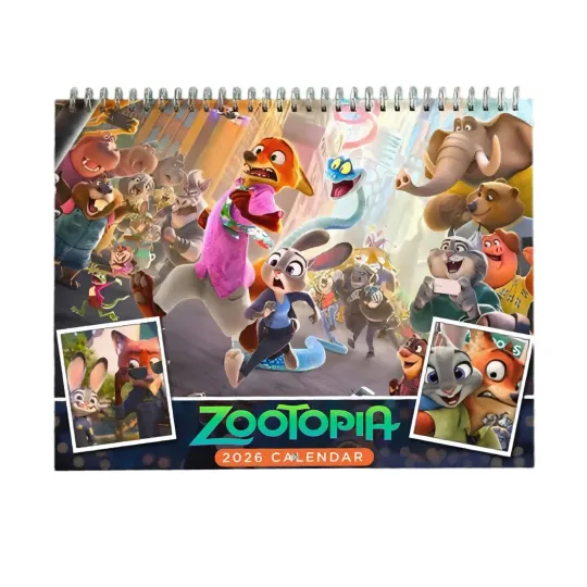 Discover Zootopia 2026 Wall Calendar, Cute Disney Animal Adventure Gift for Kids