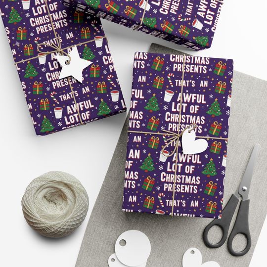 Discover Thats An Awful Lot Of Christmas Presents gift wrap paper | Christmas wrapping paper