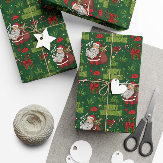 Discover Santa Smoker Wrapping Paper | Christmas Wrapping Paper