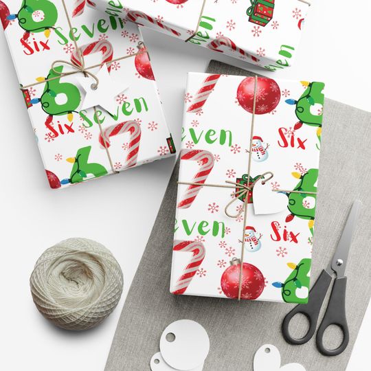 Discover Six Seven Christmas Wrapping Paper | 67 Wrap Paper
