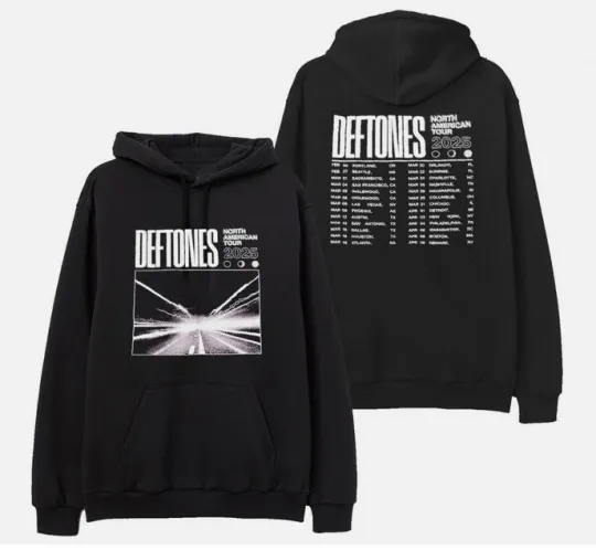 Deftone Rock Album 2025 Tour Concert Shirt Hoodie
