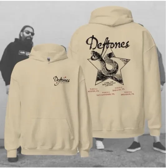 Discover Deftone Texas Exclusive Double Sided Pullover 2025 Tour Hoodie