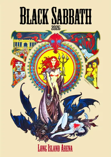 Discover 2026 Wall Calendar Black Sabbath Vintage Music Photo Poster 12 Pages