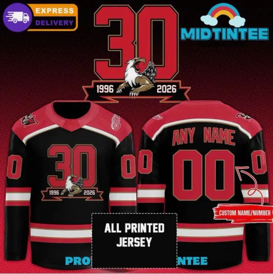 Discover Custom Rapids Griffins 30th Anniversary Hockey Jersey Gift For Christmas