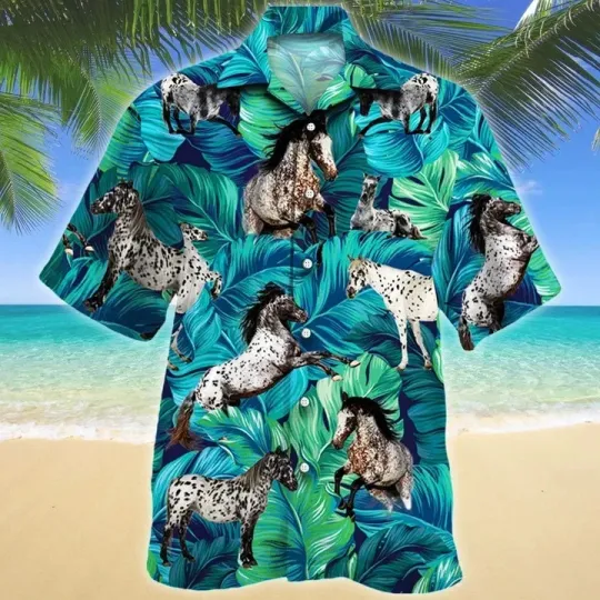 Discover Appaloosa Horse Lovers Summer Beach Palm Tree Hawaiian Shirt