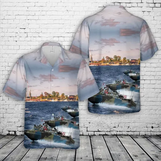 Discover Swedish Navy CB90 Feared Patrol Boats Hawaiian Shirt