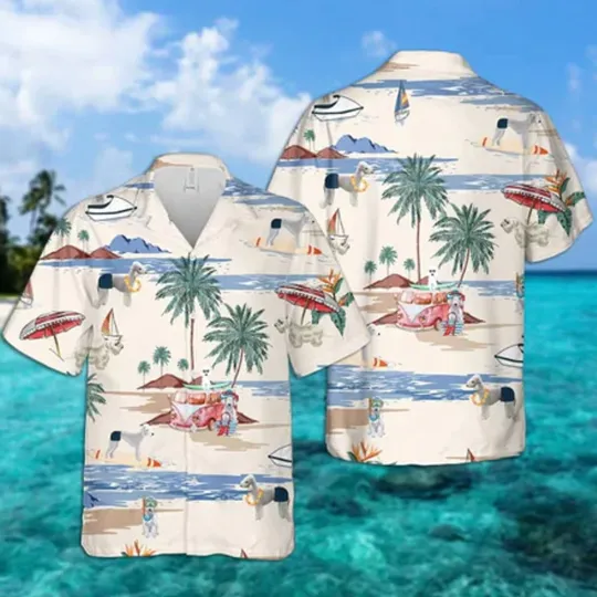 Discover Bedlington Terrier Summer Beach Hawaiian Shirt, Shirts for Men