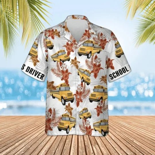 Discover Bus Hawaiian Shirt, Summer Gift for Driver Dad Grandpa
