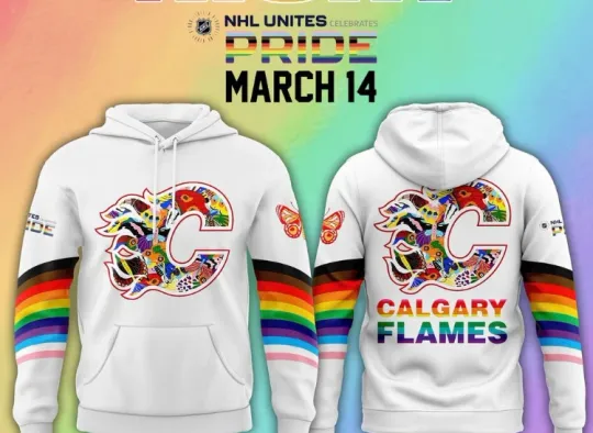 Discover Calgary Flames Pride Night 2025 Hoodie 3D All over print