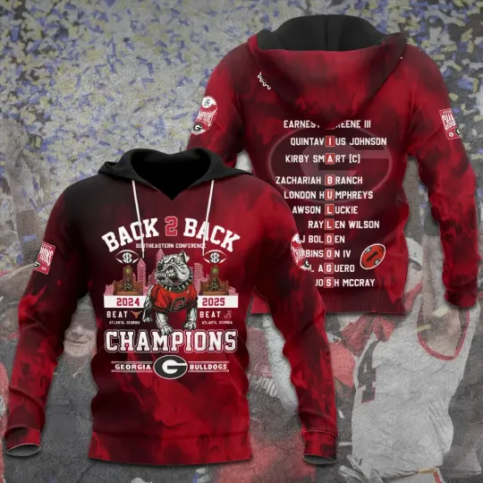Discover Bulldogs Football 2025 SEC Football Champions 3D Apparel