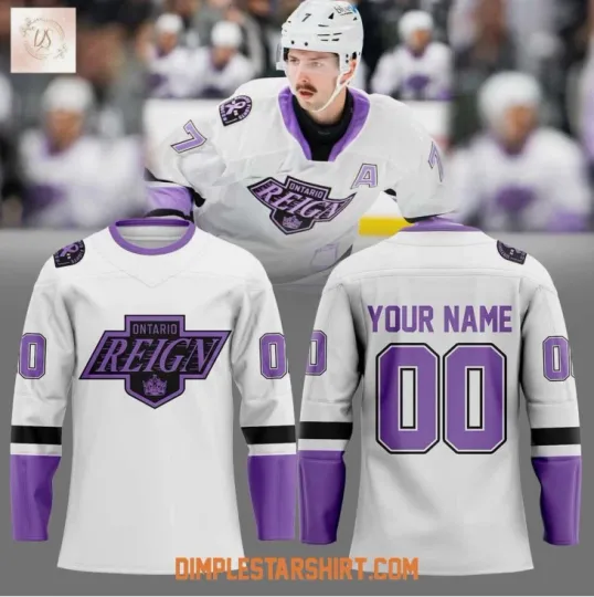 Discover Personalized Ontario Hockey Fights Cancer 2025 Hockey Jersey Gift For Christmas