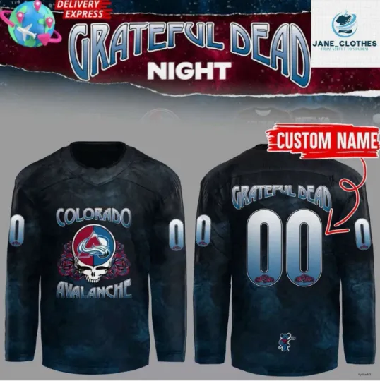 Discover Personalized Colorado 1Avalanche x Grateful Dad Night 2025 Hockey Jersey