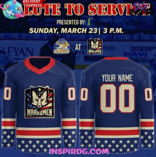 Discover Personalize Fayetteville Salute to Service 2025 Hockey Jersey Gift For Christmas