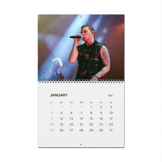 Discover Shine Down 2026 Wall Calendar Live Concert Photography BB and T Pavilion Camden NJ