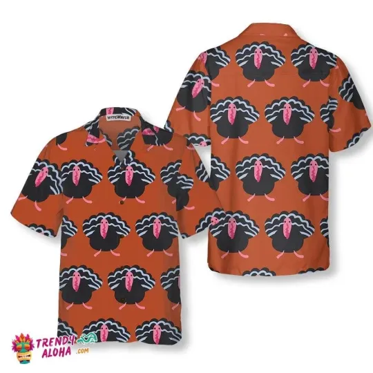 Turkey Farm Thanksgiving Hawaiian Shirt For Men, Turkey Hawaiian Shirt Best Gift