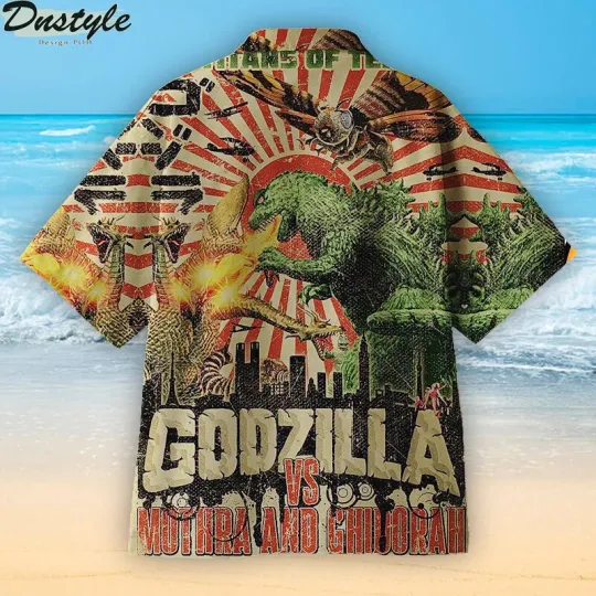 god zilla Vs Mothra And Ghidorah Hawaiian Shirt