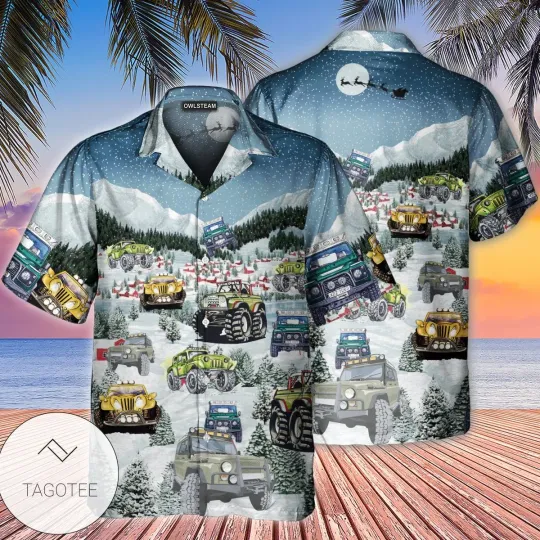 Jeep Party Merry Christmas Hawaiian Shirt
