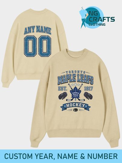 Discover Personalized Toronto Maple Leafs Hockey Sweatshirt, Custom Name Number