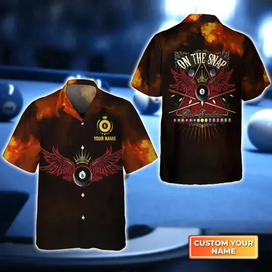 Discover Personalized On The Snap Billiard Pool 8 Ball Hawaiian Shirt