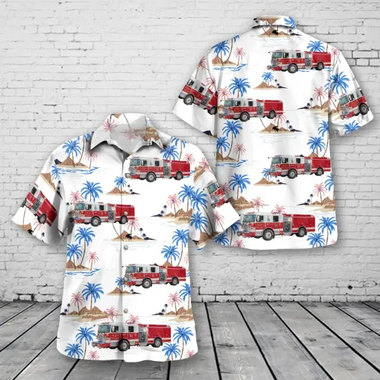 Discover Belmont North Carolina New Hope Fire Department Hawaiian Shirt