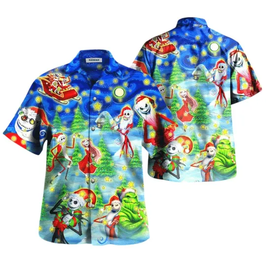 Discover Christmas Is Coming To The Nightmare Town Jack Skellington Hawaiian Shirt