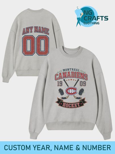 Discover Personalized Montreal Canadiens Sweatshirt, Hockey Name & Number