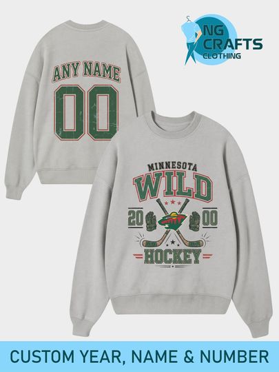 Vintage Minnesota Wild Sweatshirt, Retro Hockey Fan Shirt