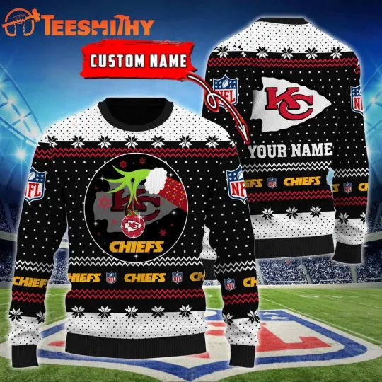 Discover Custom KansasCity Chief football funny character Hands Ugly Christmas Sweater