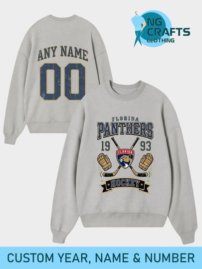 Personalized Florida Hockey Unisex Sweatshirt, Florida Panthers shirt, Florida Hockey shirt, Custom Hockey Shirt, Hockey Number Shirt