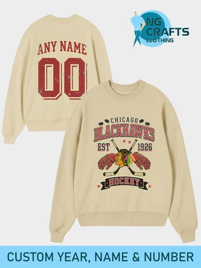 Discover Vintage Chicago Blackhawks Sweatshirt, Retro Hockey Fan Apparel