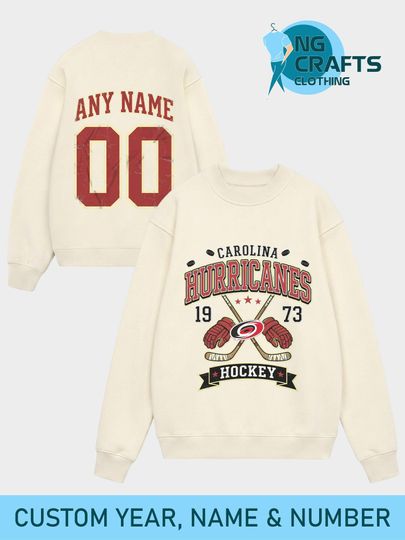 Discover Personalized Hockey Sweatshirt, Custom Name & Number